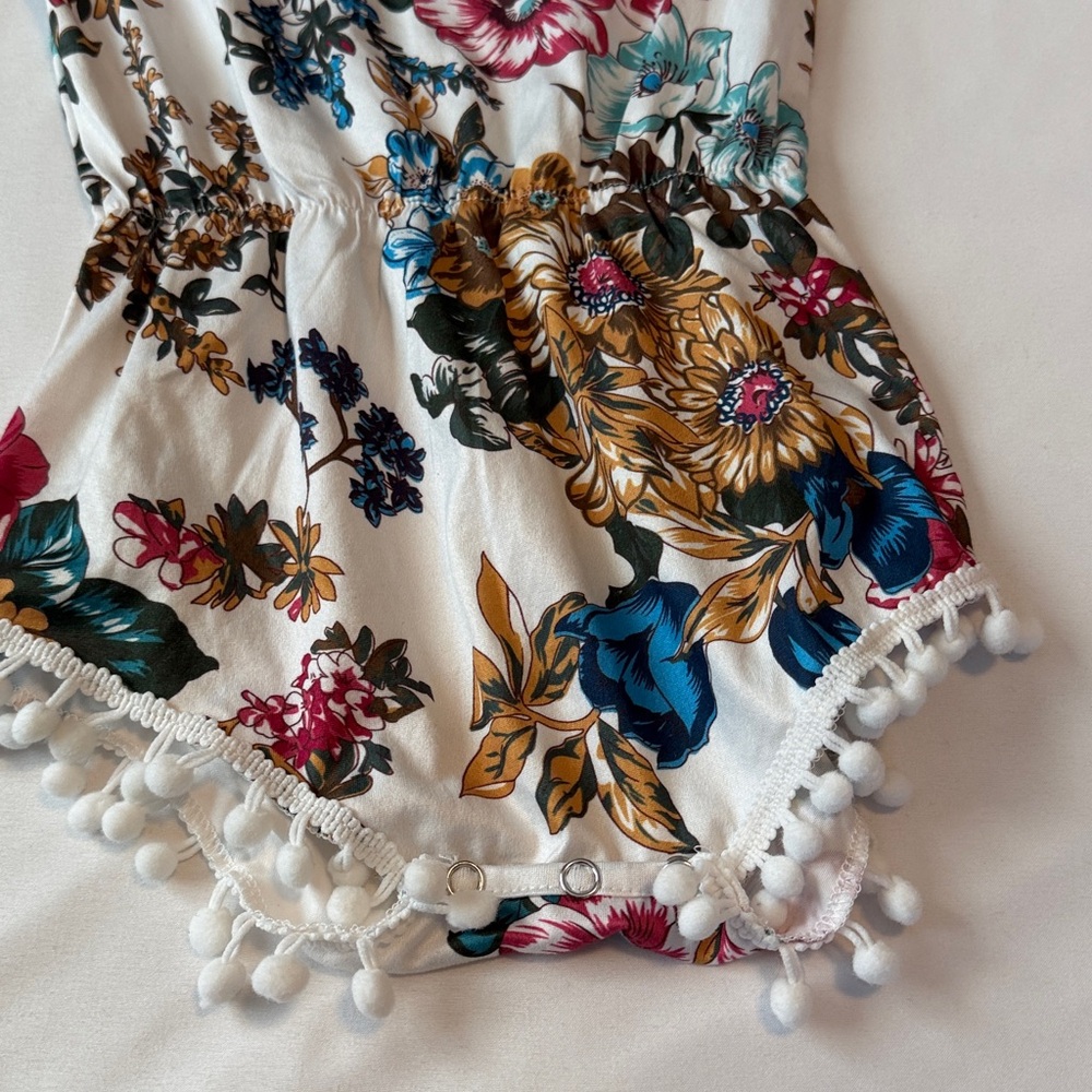 Bailey's Blossoms Dillon Pom Pom Romper - Picture 4 of 6